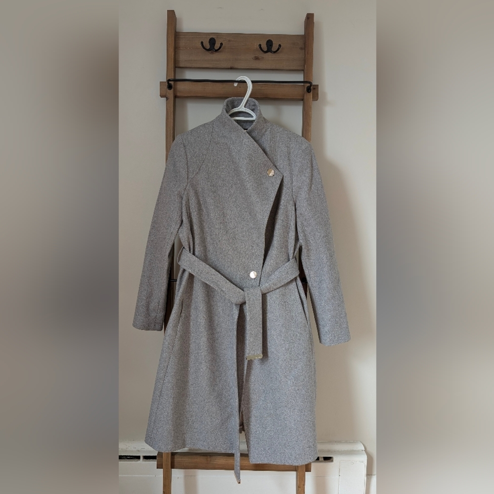 TED BAKER Rose Belted Wool and Cashmere Coat